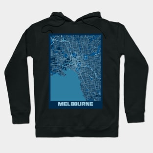 Melbourne - Australia Peace City Map Hoodie